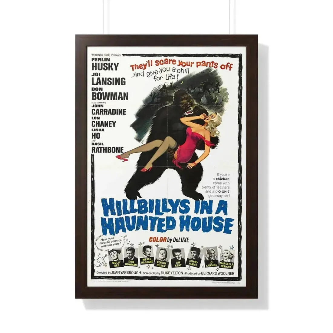 HILLBILLYS IN A HAUNTED HOUSE 1967 - Framed Movie Poster - The Sticker Space