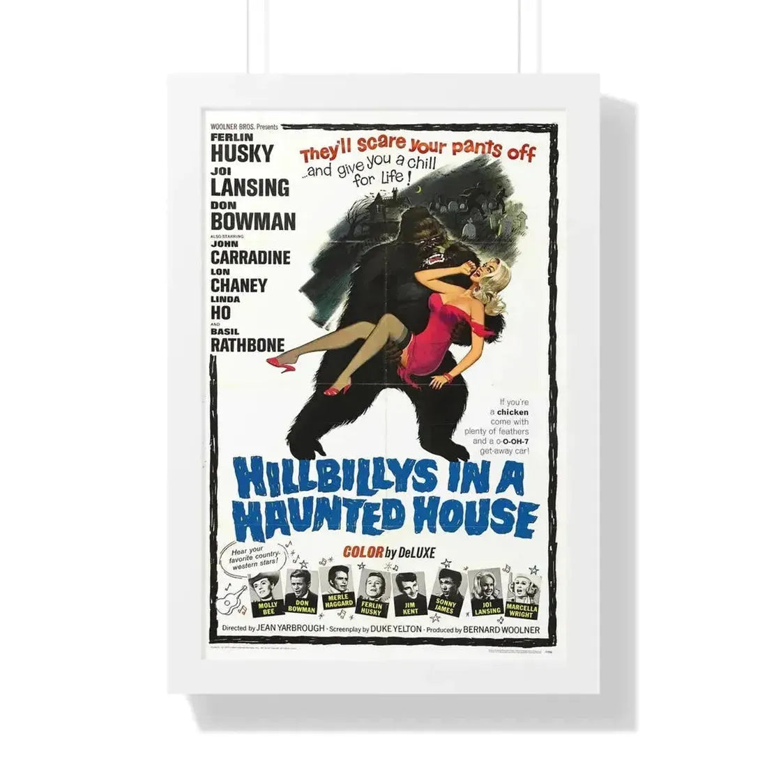 HILLBILLYS IN A HAUNTED HOUSE 1967 - Framed Movie Poster - The Sticker Space