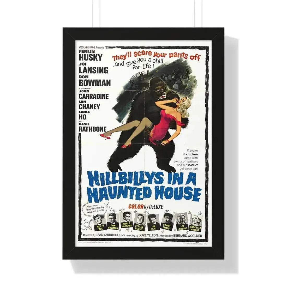 HILLBILLYS IN A HAUNTED HOUSE 1967 - Framed Movie Poster - The Sticker Space