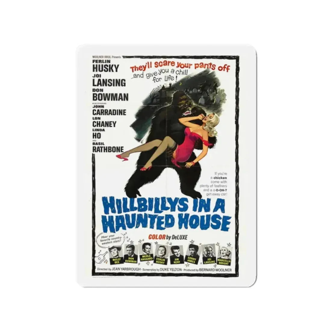 HILLBILLYS IN A HAUNTED HOUSE 1967 Movie Poster - Refrigerator Magnet - The Sticker Space
