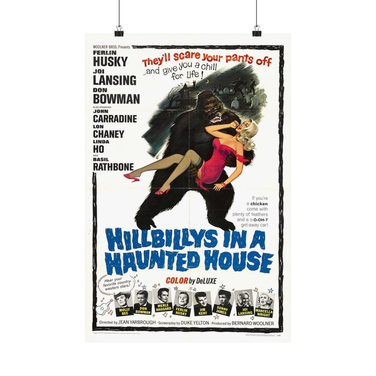 HILLBILLYS IN A HAUNTED HOUSE 1967 - Paper Movie Poster-16″ x 24″-The Sticker Space