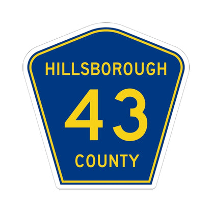 Hillsborough County 43 (Florida) (Road Sign) STICKER Vinyl Kiss-Cut Decal 6 Inch White - The Sticker Space