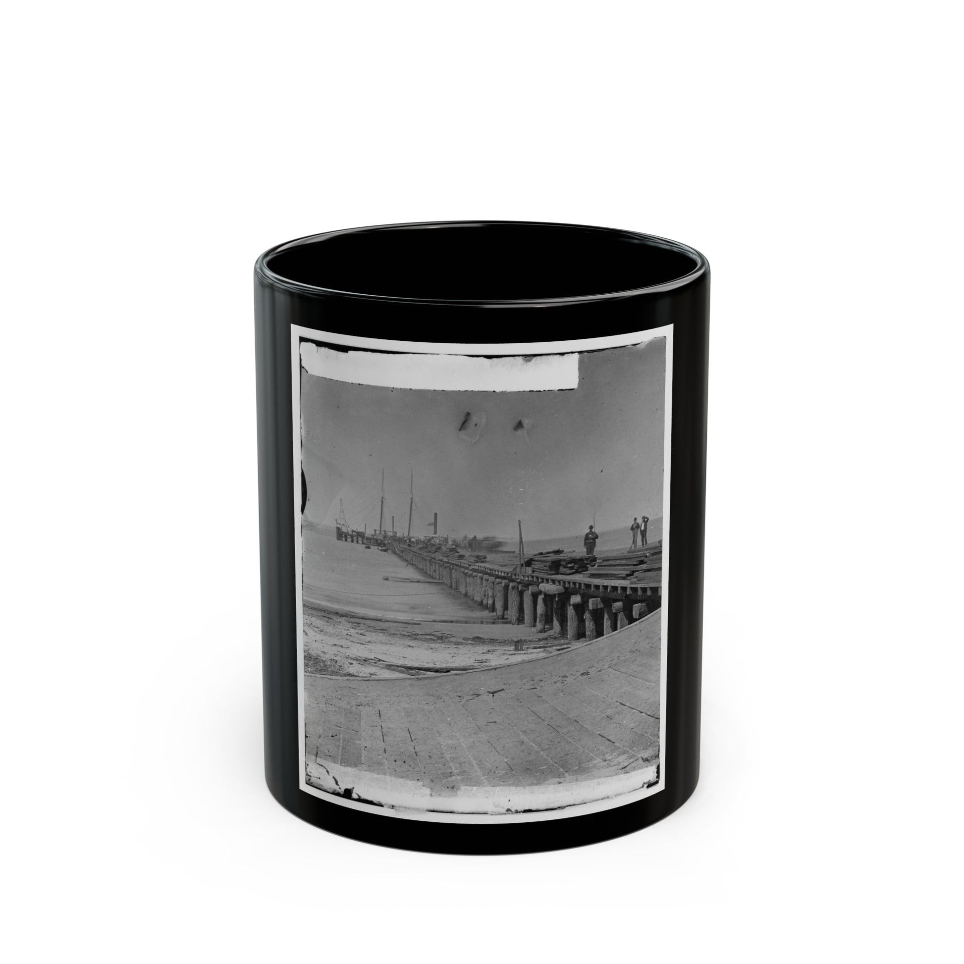 Hilton Head, S.C. Dock Built By Federal Troops (U.S. Civil War) Black Coffee Mug-11oz-The Sticker Space