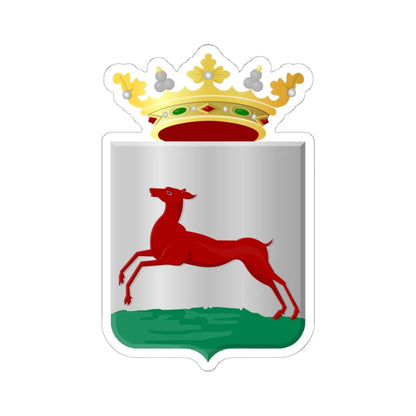 Hindeloopen wapen (Netherlands) (Coat of Arms) STICKER Vinyl Kiss-Cut Decal 6 Inch White - The Sticker Space