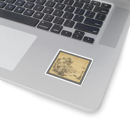 Hine Taizan - “At leisure in a lakeside grove in autumn” - 1850 v1 - STICKER Vinyl Kiss-Cut Decal