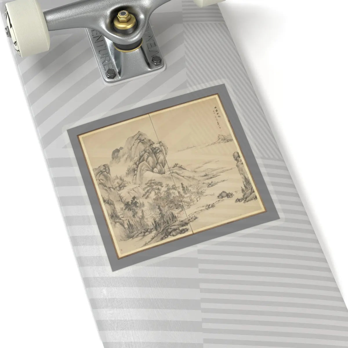 Hine Taizan - “At leisure in a lakeside grove in autumn” - 1850 v1 - STICKER Vinyl Kiss-Cut Decal
