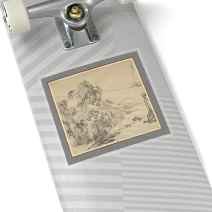 Hine Taizan - “At leisure in a lakeside grove in autumn” - 1850 v1 - STICKER Vinyl Kiss-Cut Decal
