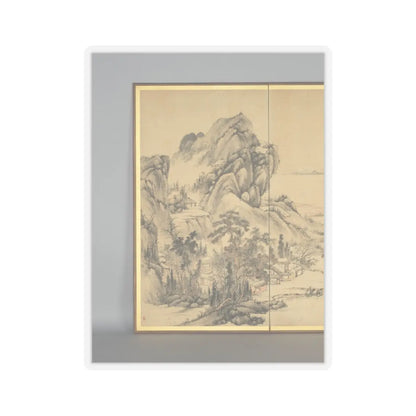 Hine Taizan - “At leisure in a lakeside grove in autumn” - 1850 v3 - STICKER Vinyl Kiss-Cut Decal