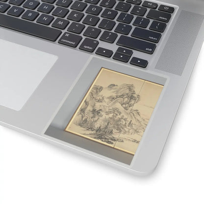 Hine Taizan - “At leisure in a lakeside grove in autumn” - 1850 v3 - STICKER Vinyl Kiss-Cut Decal