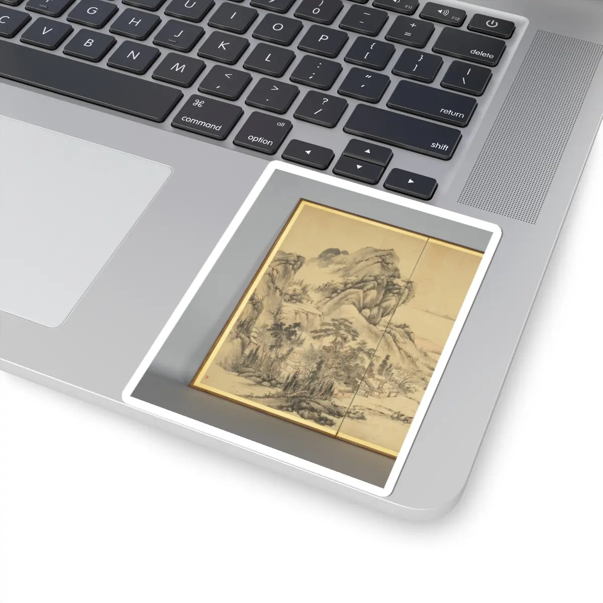 Hine Taizan - “At leisure in a lakeside grove in autumn” - 1850 v3 - STICKER Vinyl Kiss-Cut Decal