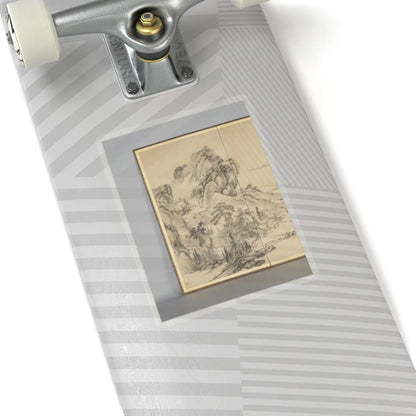 Hine Taizan - “At leisure in a lakeside grove in autumn” - 1850 v3 - STICKER Vinyl Kiss-Cut Decal