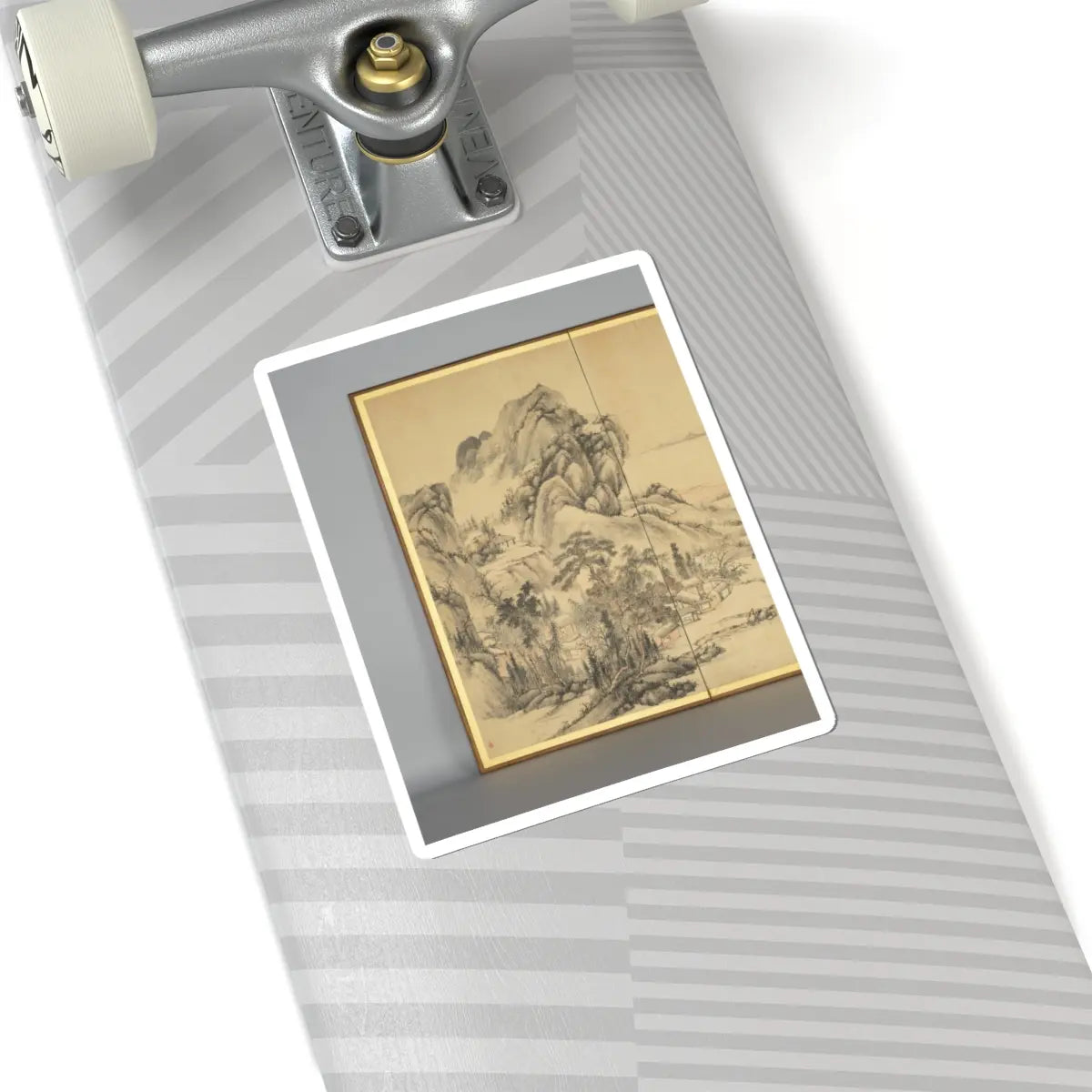 Hine Taizan - “At leisure in a lakeside grove in autumn” - 1850 v3 - STICKER Vinyl Kiss-Cut Decal