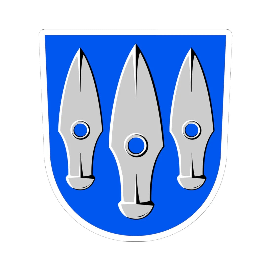 Hinnerjoki.vaakuna (Finland) (Coat of Arms) STICKER Vinyl Kiss-Cut Decal 4 Inch White - The Sticker Space