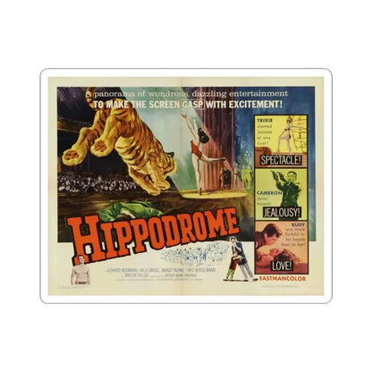 Hippodrome 1959 v2 Movie Poster - STICKER Vinyl Kiss-Cut Decal 4 Inch White - The Sticker Space