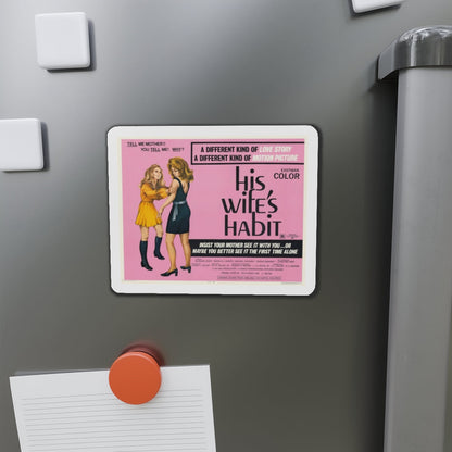 HIS WIFE'S HABIT (WOMEN AND BLOODY TERROR) 1970 Movie Poster - Die-Cut Magnet-The Sticker Space