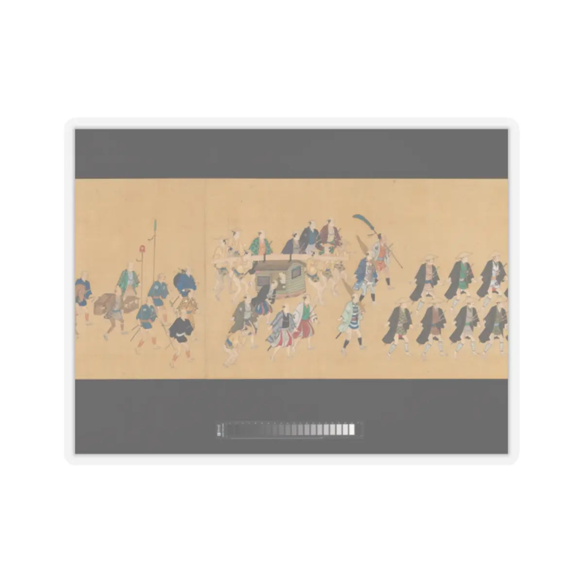 Hishikawa School - Daimyo Procession to Edo - ca. 1700 v10 - STICKER Vinyl Kiss-Cut Decal