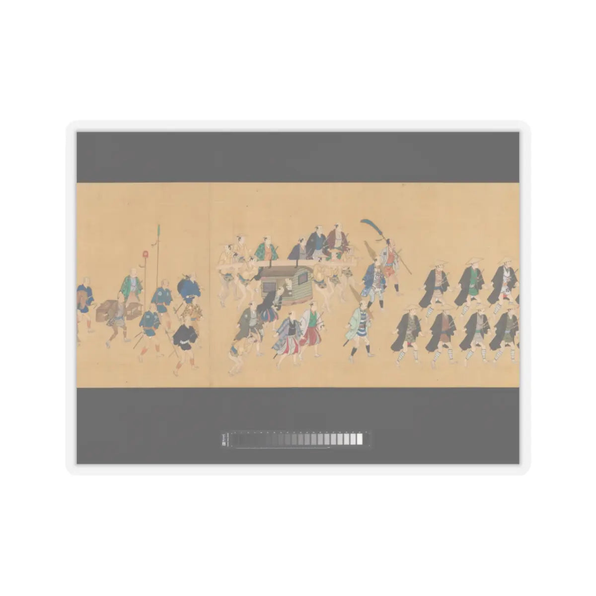 Hishikawa School - Daimyo Procession to Edo - ca. 1700 v10 - STICKER Vinyl Kiss-Cut Decal