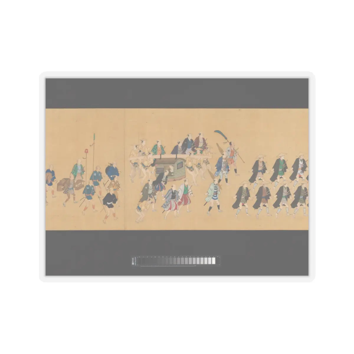Hishikawa School - Daimyo Procession to Edo - ca. 1700 v10 - STICKER Vinyl Kiss-Cut Decal