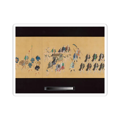 Hishikawa School - Daimyo Procession to Edo - ca. 1700 v10 - STICKER Vinyl Kiss-Cut Decal