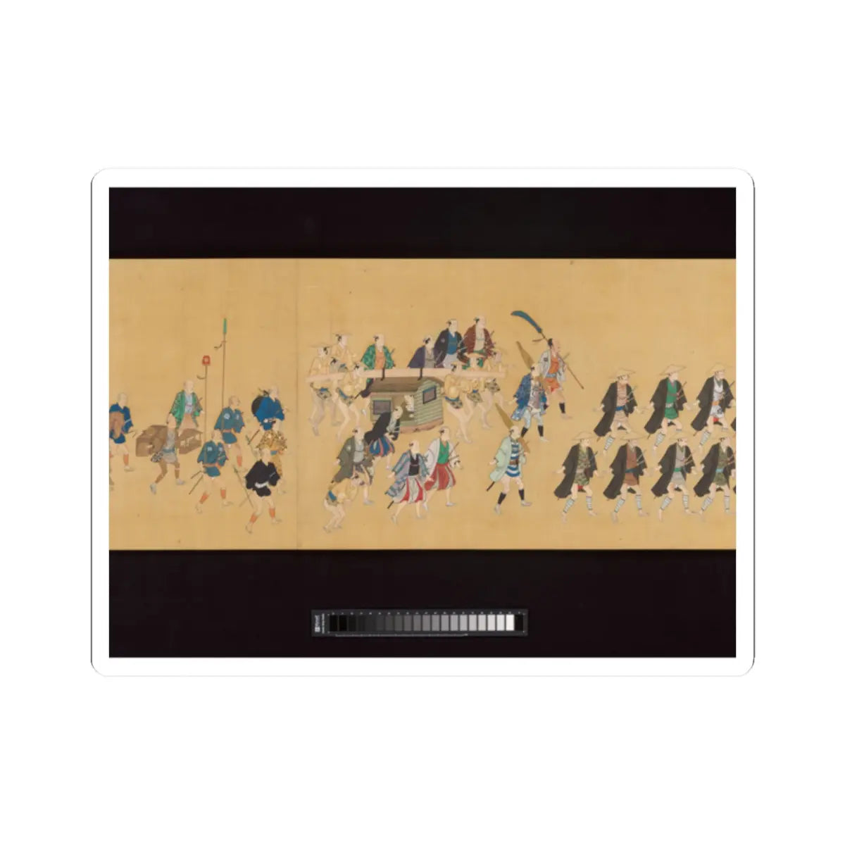 Hishikawa School - Daimyo Procession to Edo - ca. 1700 v10 - STICKER Vinyl Kiss-Cut Decal