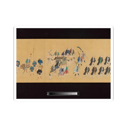 Hishikawa School - Daimyo Procession to Edo - ca. 1700 v10 - STICKER Vinyl Kiss-Cut Decal
