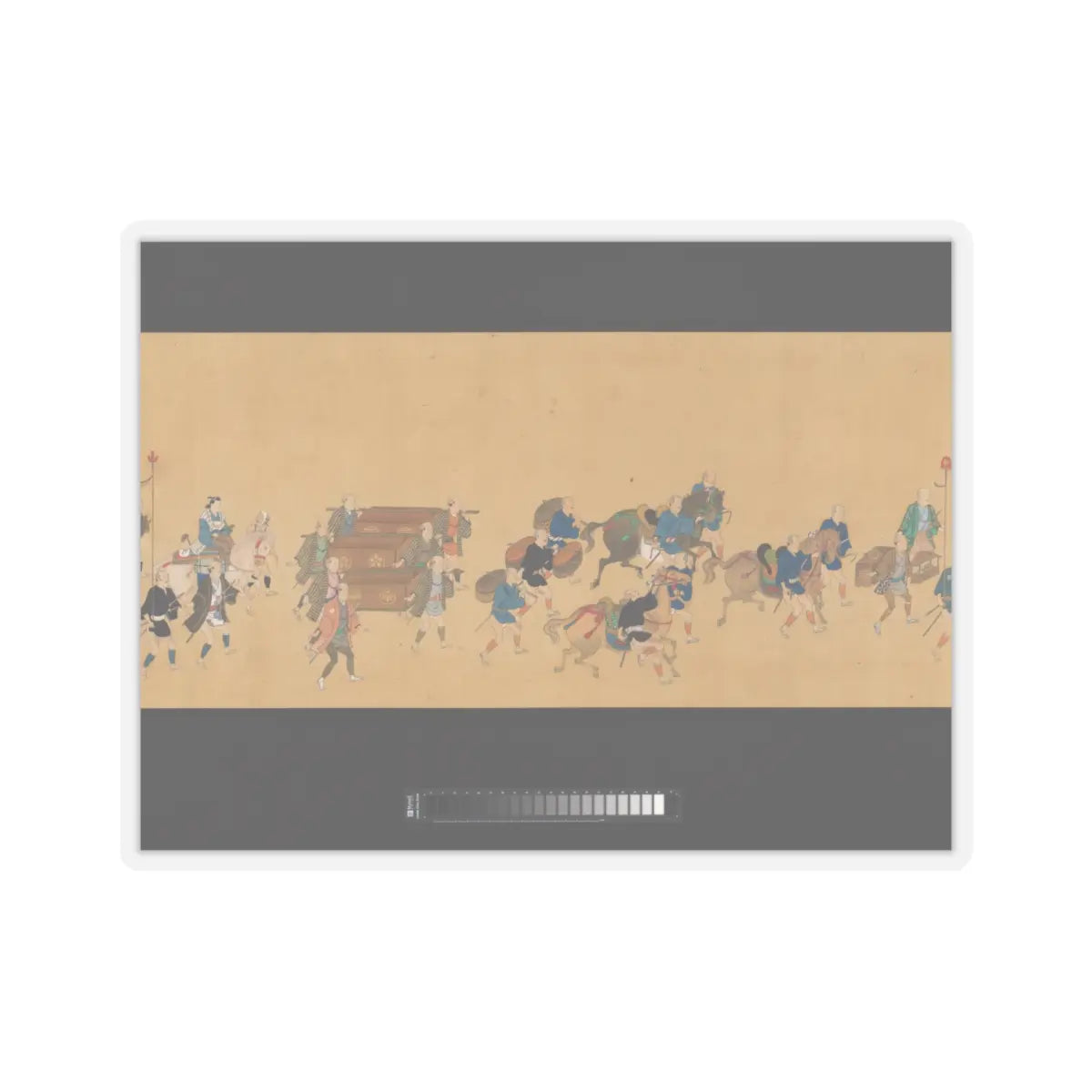 Hishikawa School - Daimyo Procession to Edo - ca. 1700 v11 - STICKER Vinyl Kiss-Cut Decal