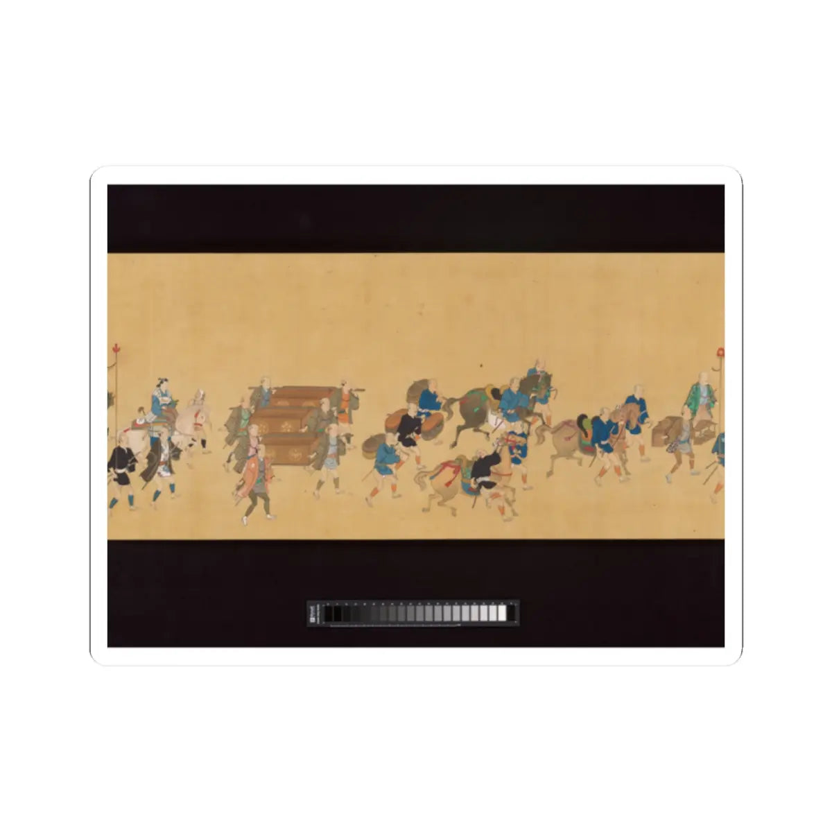 Hishikawa School - Daimyo Procession to Edo - ca. 1700 v11 - STICKER Vinyl Kiss-Cut Decal