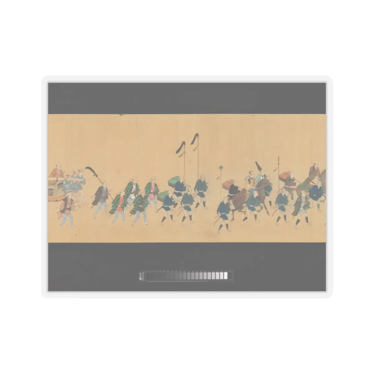 Hishikawa School - Daimyo Procession to Edo - ca. 1700 v14 - STICKER Vinyl Kiss-Cut Decal