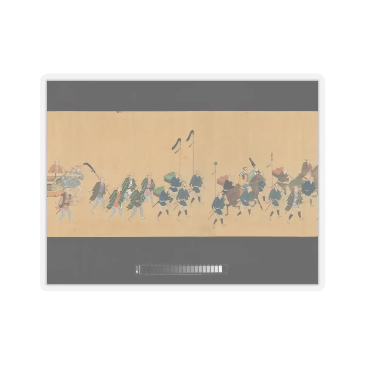 Hishikawa School - Daimyo Procession to Edo - ca. 1700 v14 - STICKER Vinyl Kiss-Cut Decal
