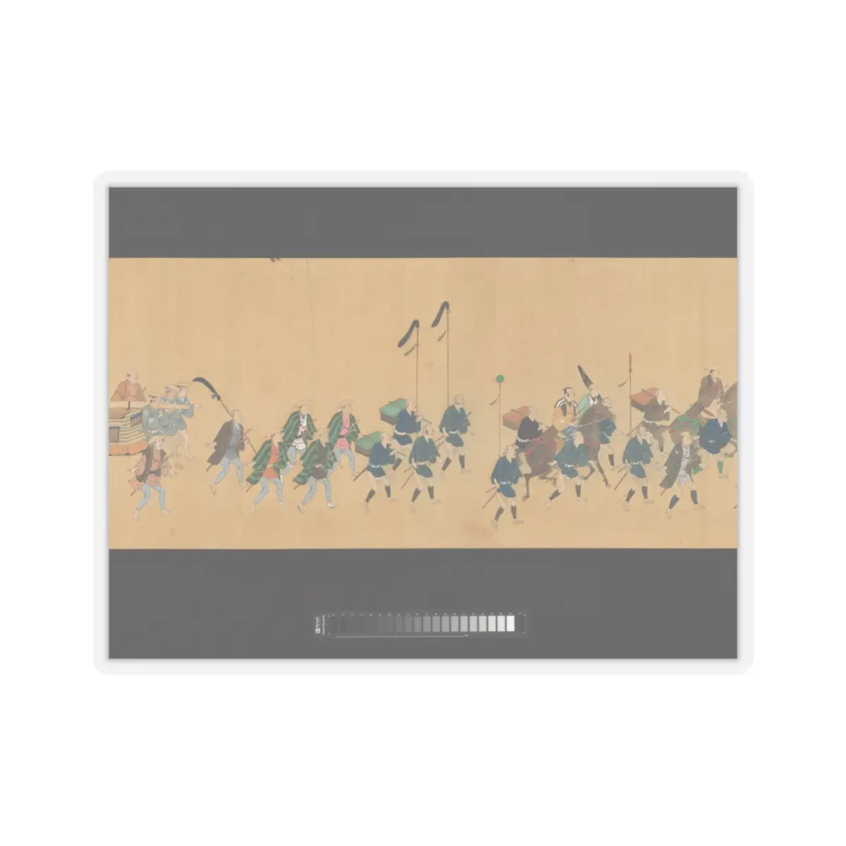 Hishikawa School - Daimyo Procession to Edo - ca. 1700 v14 - STICKER Vinyl Kiss-Cut Decal