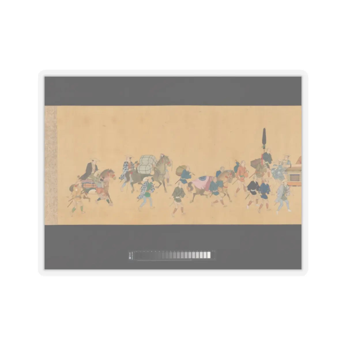 Hishikawa School - Daimyo Procession to Edo - ca. 1700 v16 - STICKER Vinyl Kiss-Cut Decal