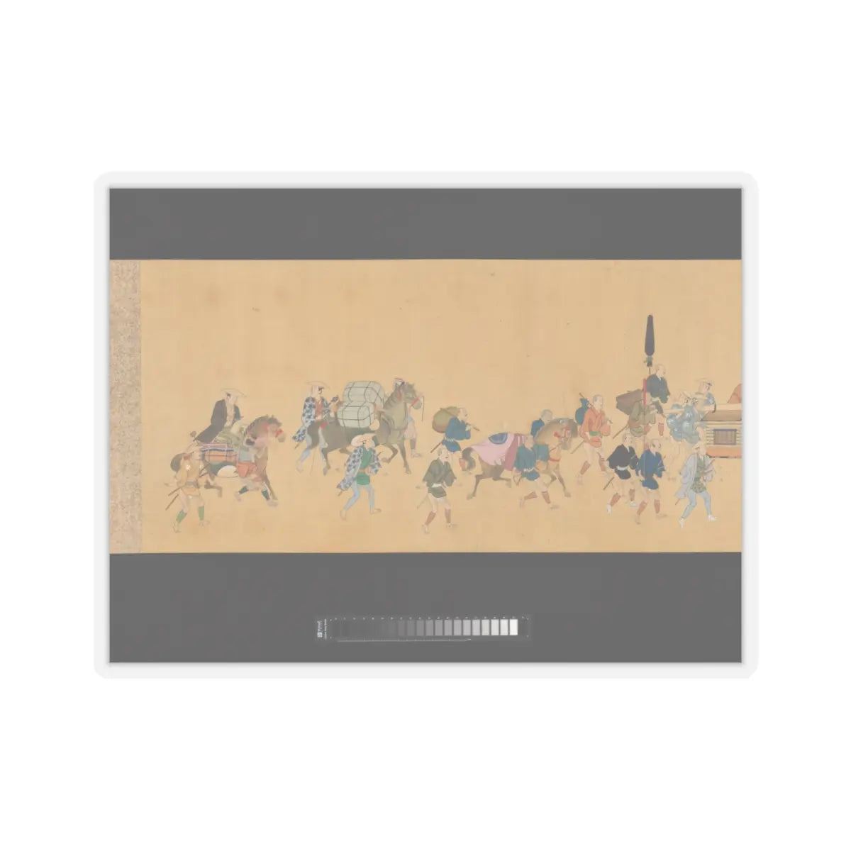 Hishikawa School - Daimyo Procession to Edo - ca. 1700 v16 - STICKER Vinyl Kiss-Cut Decal