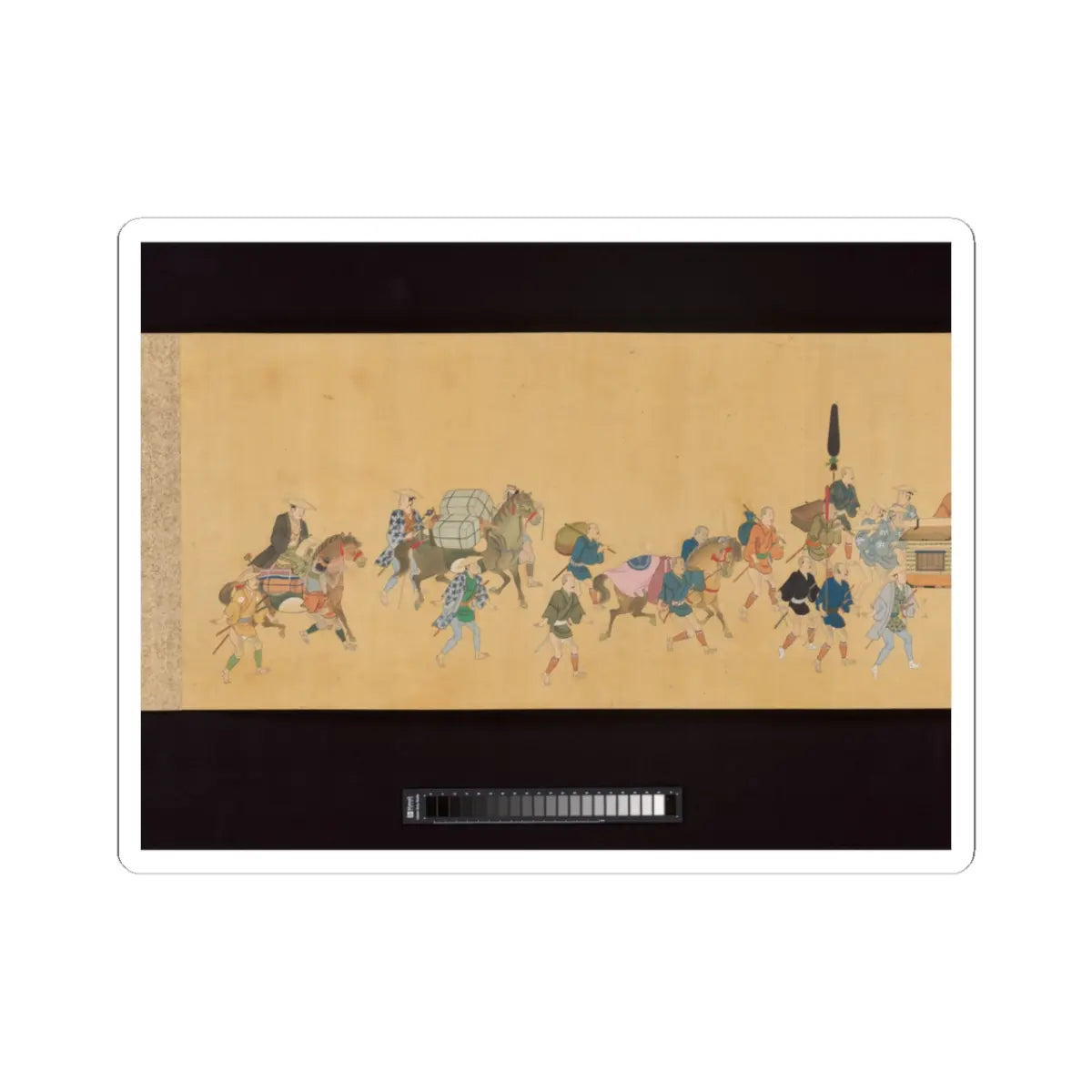 Hishikawa School - Daimyo Procession to Edo - ca. 1700 v16 - STICKER Vinyl Kiss-Cut Decal