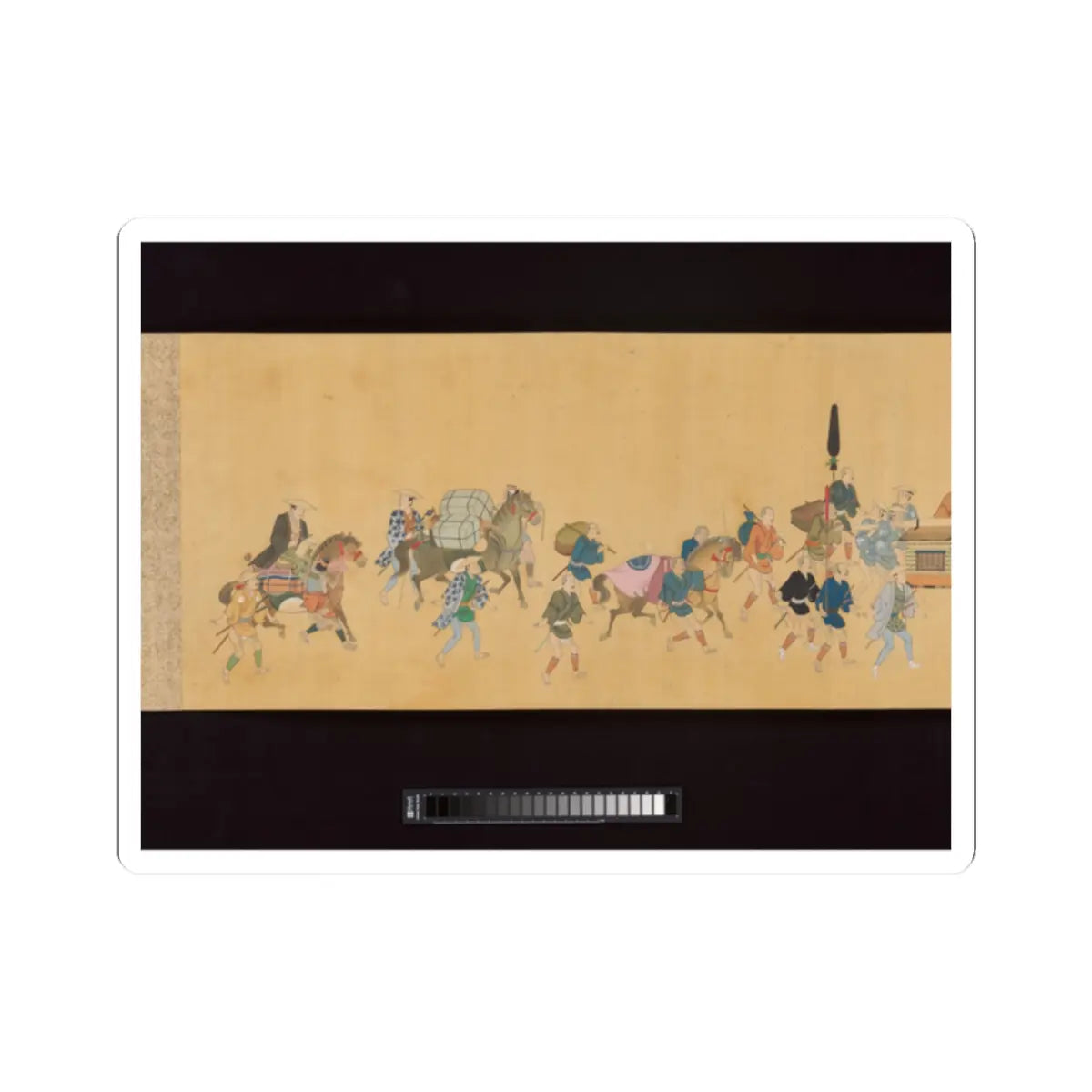 Hishikawa School - Daimyo Procession to Edo - ca. 1700 v16 - STICKER Vinyl Kiss-Cut Decal