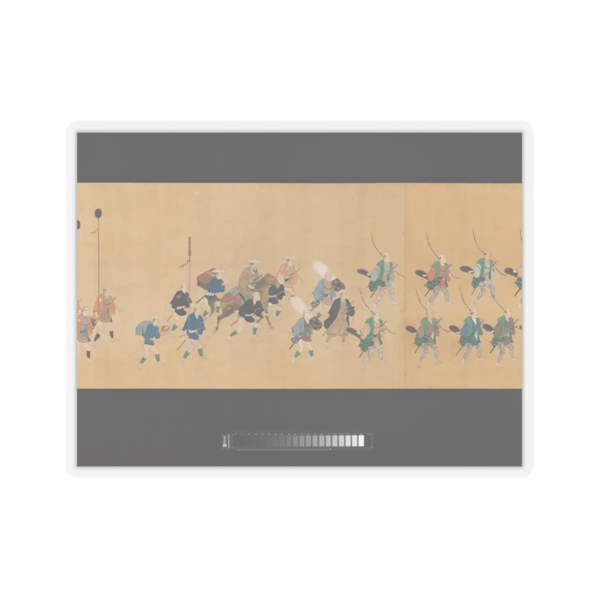 Hishikawa School - Daimyo Procession to Edo - ca. 1700 v5 - STICKER Vinyl Kiss-Cut Decal