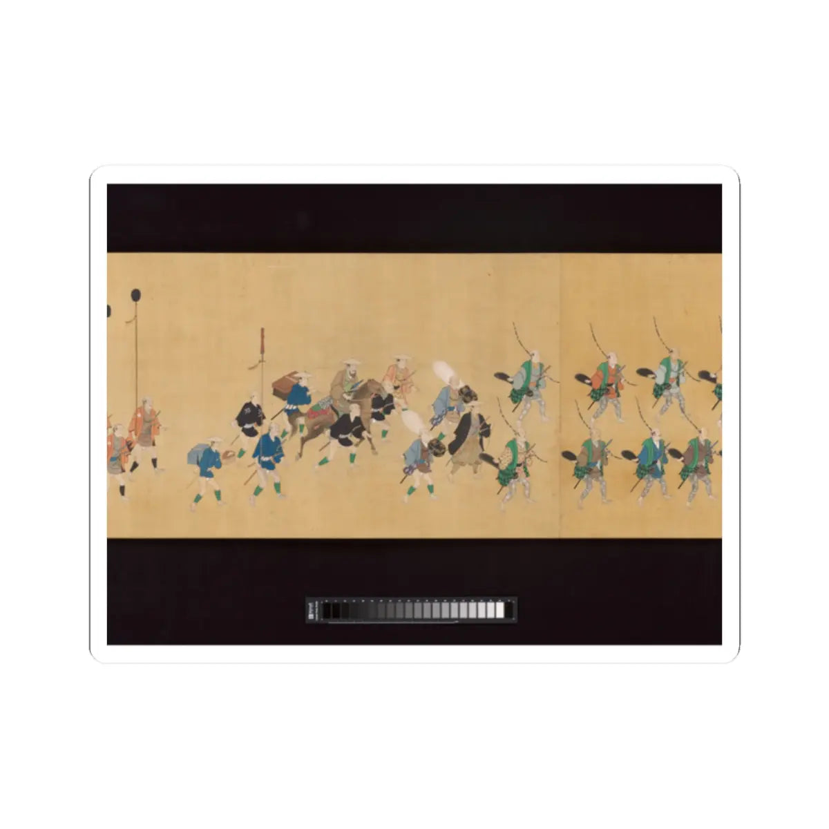 Hishikawa School - Daimyo Procession to Edo - ca. 1700 v5 - STICKER Vinyl Kiss-Cut Decal