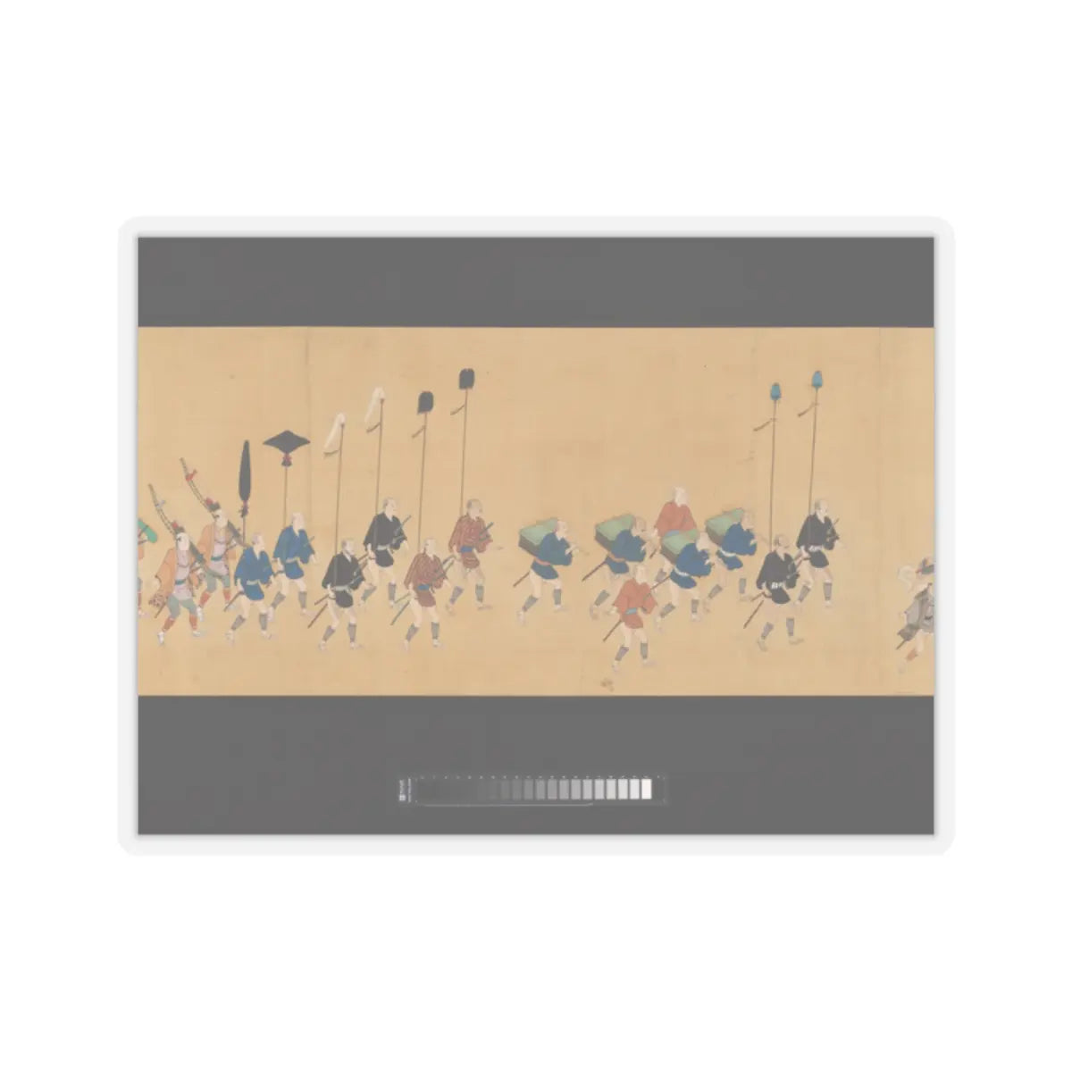 Hishikawa School - Daimyo Procession to Edo - ca. 1700 v8 - STICKER Vinyl Kiss-Cut Decal