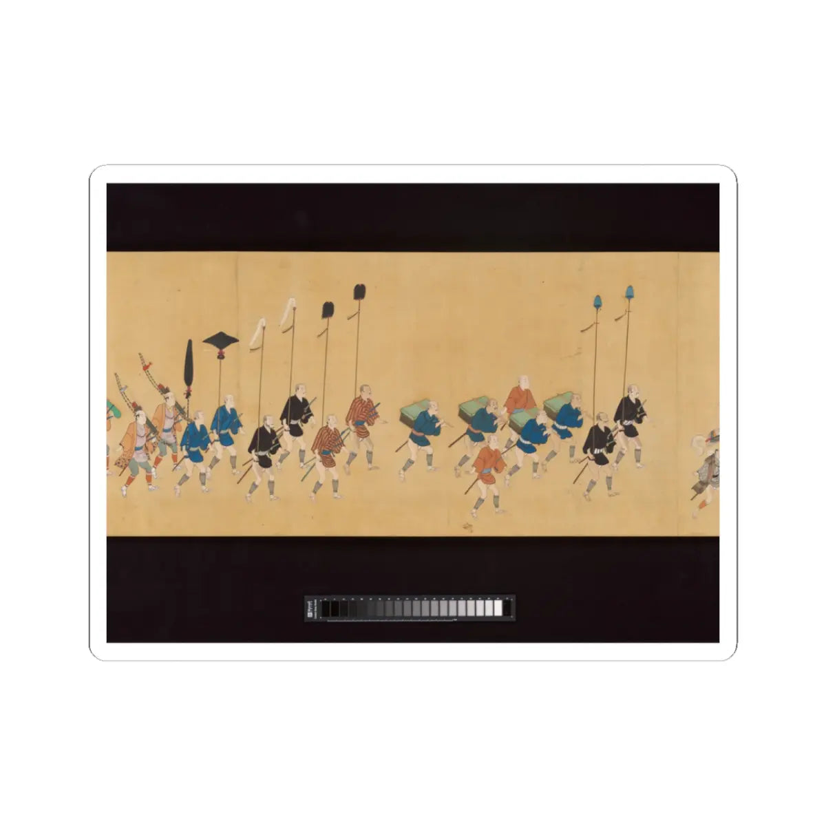 Hishikawa School - Daimyo Procession to Edo - ca. 1700 v8 - STICKER Vinyl Kiss-Cut Decal