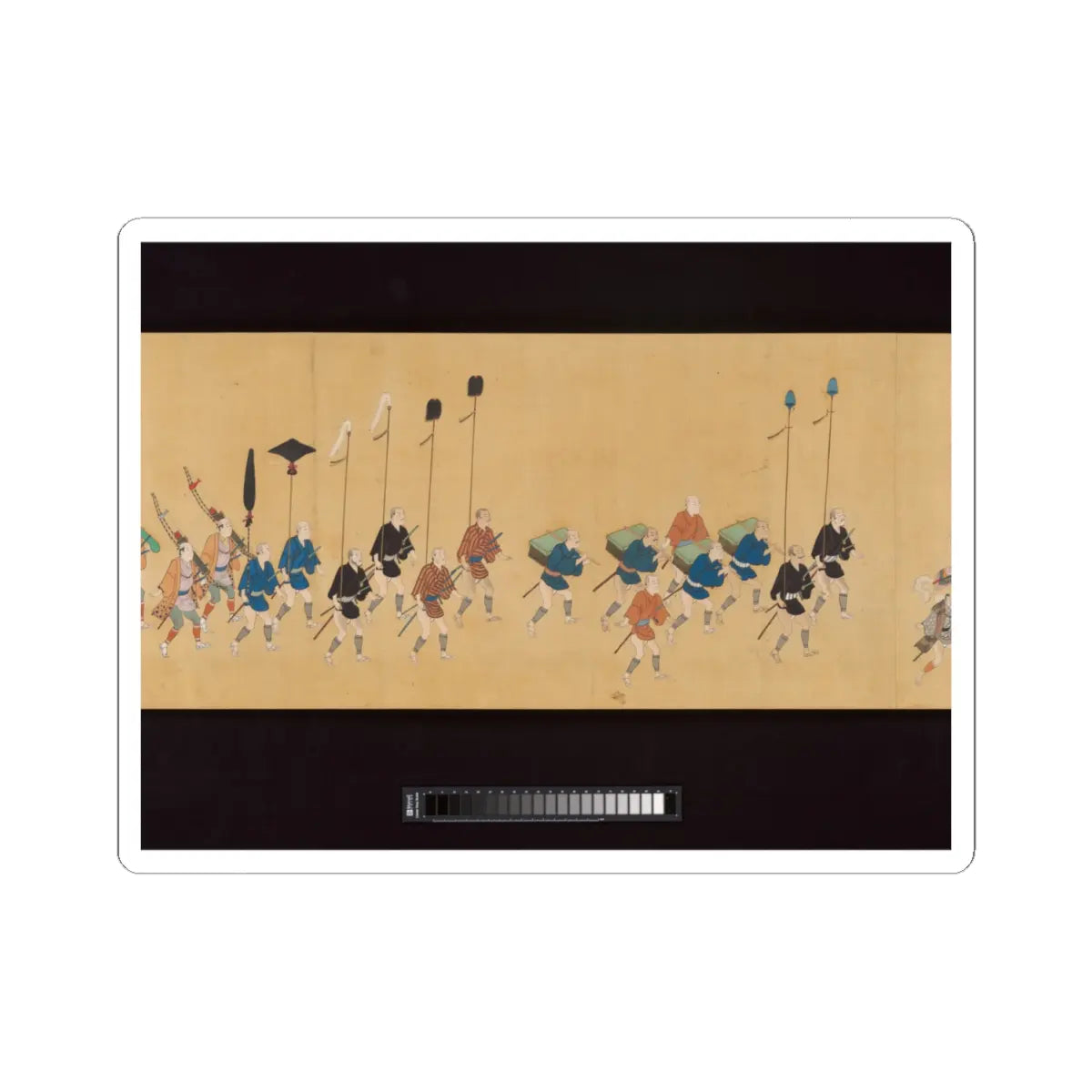 Hishikawa School - Daimyo Procession to Edo - ca. 1700 v8 - STICKER Vinyl Kiss-Cut Decal
