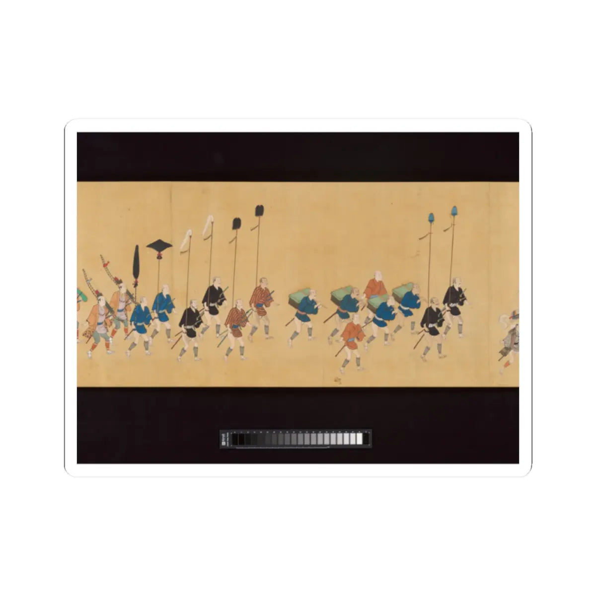 Hishikawa School - Daimyo Procession to Edo - ca. 1700 v8 - STICKER Vinyl Kiss-Cut Decal