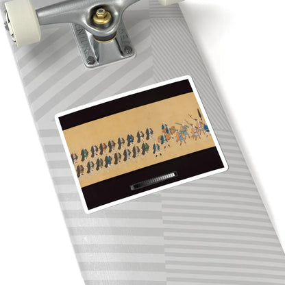 Hishikawa School - Daimyo Procession to Edo - ca. 1700 v9 - STICKER Vinyl Kiss-Cut Decal