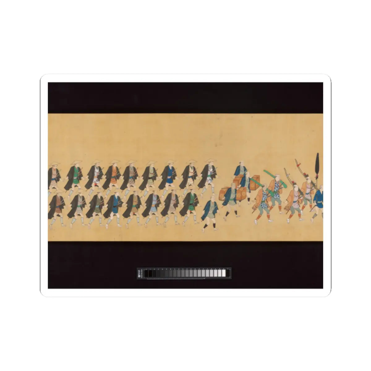Hishikawa School - Daimyo Procession to Edo - ca. 1700 v9 - STICKER Vinyl Kiss-Cut Decal