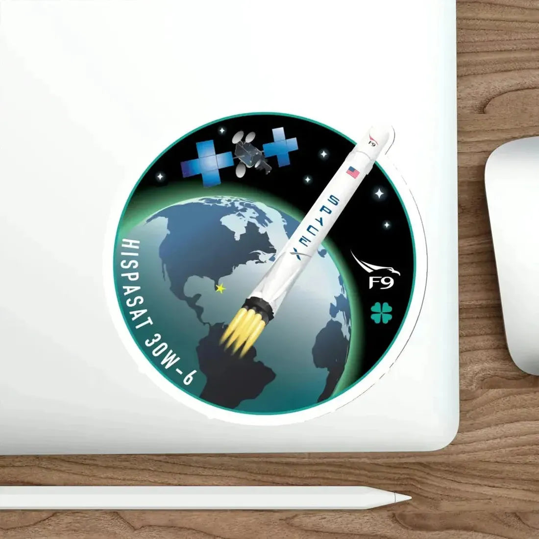 Hispasat 30W-6 (SpaceX) STICKER Vinyl Die-Cut Decal - The Sticker Space