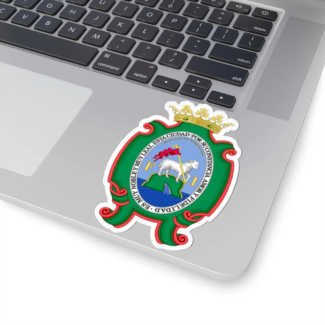 Historic Coat of Arms of San Juan Puerto Rico-Spanish Rule (Puerto Rico) (Coat of Arms) STICKER Vinyl Kiss-Cut Decal - The Sticker Space