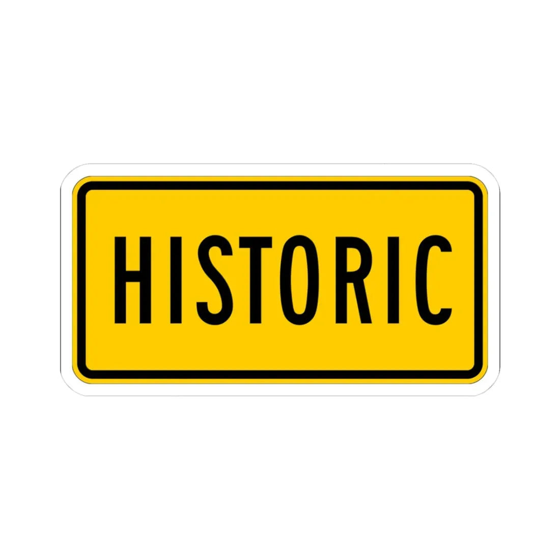 Historic plate Wyoming (Wyoming) (Road Sign) STICKER Vinyl Kiss-Cut Decal 3 Inch White - The Sticker Space