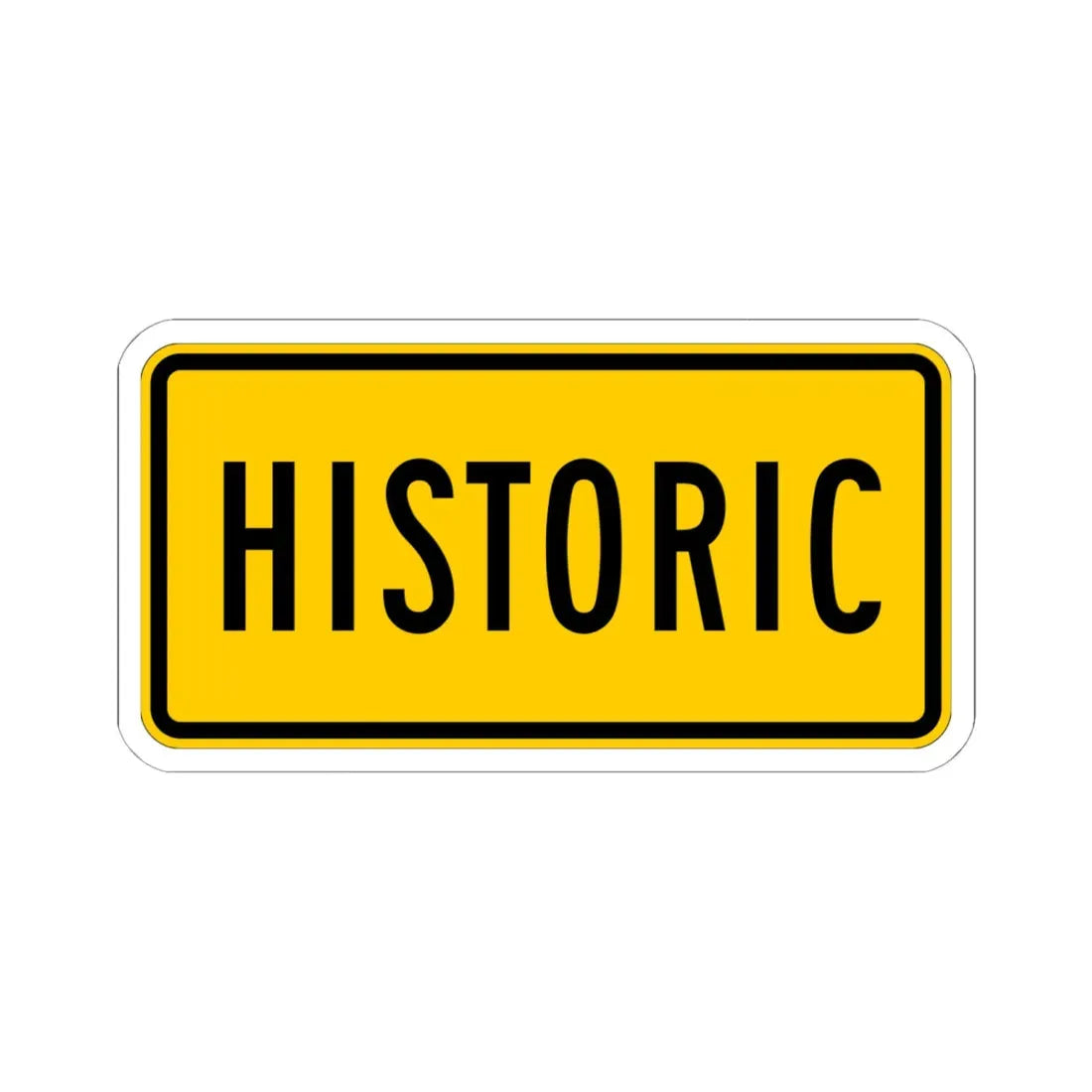 Historic plate Wyoming (Wyoming) (Road Sign) STICKER Vinyl Kiss-Cut Decal 6 Inch White - The Sticker Space