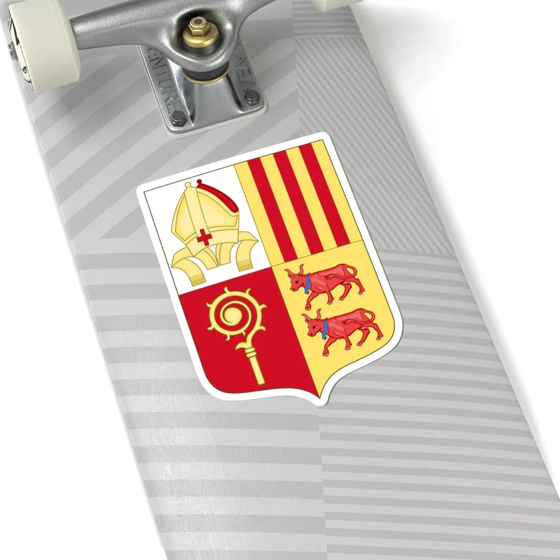 Historical Arms of French Co-Prince of Andorra (Andorra) (Coat of Arms) STICKER Vinyl Kiss-Cut Decal - The Sticker Space