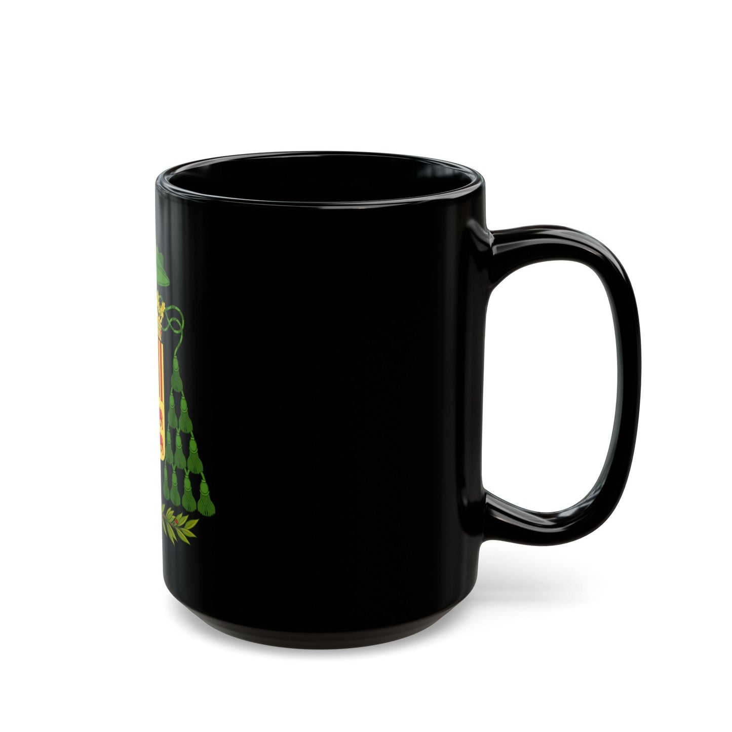 Historical Coat of Arms of Ecclesiastic Co-Prince of Andorra - Black Coffee Mug-The Sticker Space