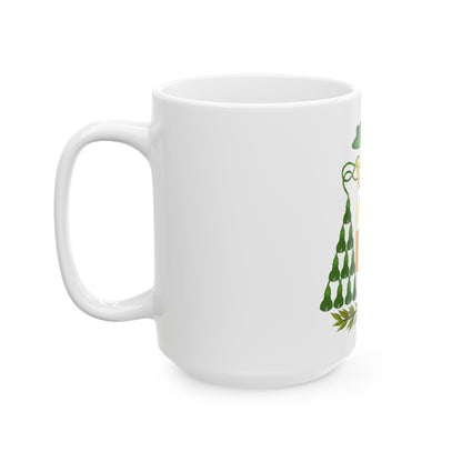 Historical Coat of Arms of Ecclesiastic Co-Prince of Andorra - White Coffee Mug-The Sticker Space