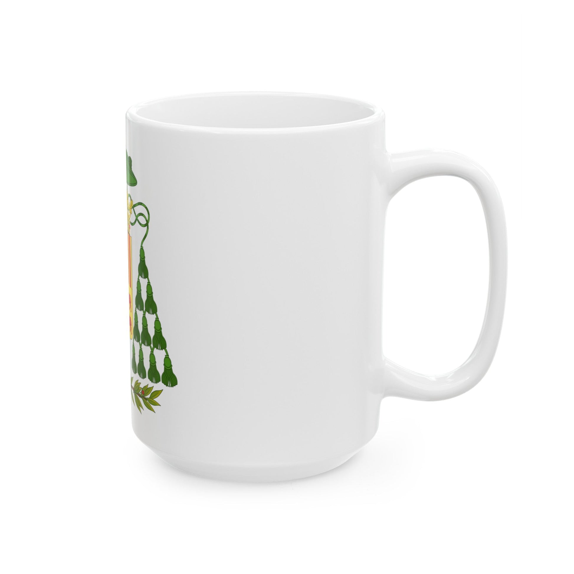 Historical Coat of Arms of Ecclesiastic Co-Prince of Andorra - White Coffee Mug-The Sticker Space